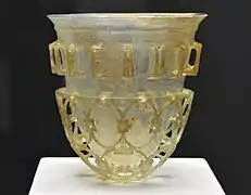 Image 57Glass cage cup from the Rhineland, 4th century (from Roman Empire)