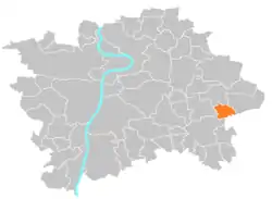 Location of Kolodějein Prague