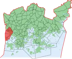 Position of Munkkiniemi within Helsinki