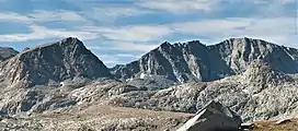 Muriel Peak (left), Mount Goethe (right)