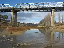 Tharwa Bridge looking south; Tharwa is to the right