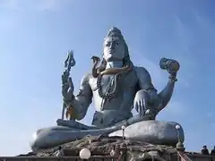 Shiva Statue on Murudeshwara hill. One of the tallest statues of Hindu deity Shiva.