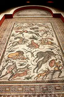 Roman mosaic from Apamea depicting a hunting scene, 5th century AD