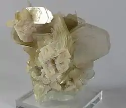 Image 2Muscovite, a mineral species in the mica group, within the phyllosilicate subclass (from Mineral)