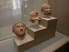 Ancient Greek theatrical masks.