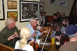 Image 1Irish traditional music sessions usually take place in public houses (from Culture of Ireland)