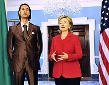 Image 26Libyan National Security Advisor Mutassim Gaddafi and U.S. Secretary of State Hillary Clinton, April 2009 (from Libya)