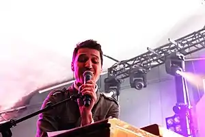 Meany performing with Mutemath