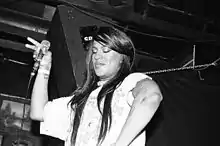 Mykki Blanco performing in 2017