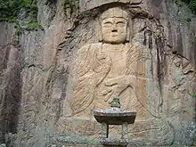 The Myogilsang Buddhist statue on Mount Kumgang, the 102nd National treasure of North Korea.