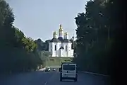 View of the Cathedral at the entrance of Chernihiv