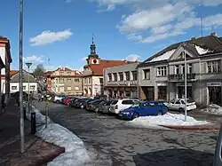 Square in Stříbrná Skalice