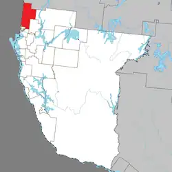 Location within Témiscamingue RCM.