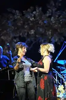 Nükhet Duru (left) and Sezen Aksu in a concert in Cemil Topuzlu Open-Air Theatre, Istanbul, 2012