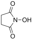 Skeletal formula of N-hydroxysuccinimide