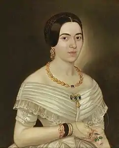 Dame in White, from 1851, from the collection of Matica Srpska in  Novi Sad