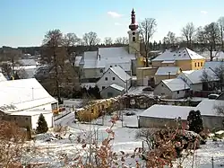 View towards the Church of Saint Michael