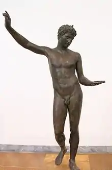 The Marathon Youth, 4th century BC bronze statue, possibly by Praxiteles,  National Archaeological Museum, Athens.