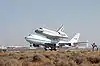 A NASA Shuttle Carrier Aircraft, a modified Boeing 747-100SR.