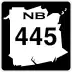 Route 445 marker