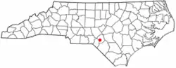 Location of Bowmore, North Carolina