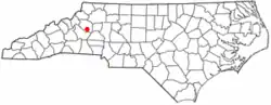 Location in North Carolina