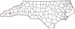 Location in North Carolina