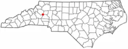 Location of Granite Falls, North Carolina