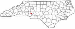 Location of Harrisburg, North Carolina