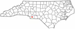 Location of Monroe, North Carolina