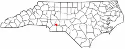 Location of Oakboro, North Carolina