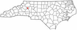 Location in North Carolina