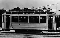 Motorcar 7 built 1909 for tram road Utrecht-Zeist.