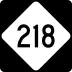 North Carolina Highway 218 marker