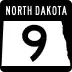 North Dakota Highway 9 marker