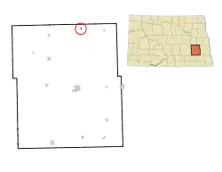 Location of Sibley, North Dakota