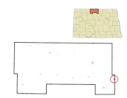 Location of Overly, North Dakota