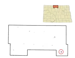 Location of Willow City, North Dakota