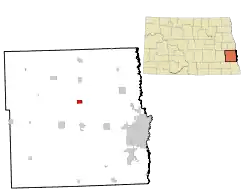 Location of Amenia, North Dakota