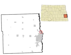 Location of North River, North Dakota