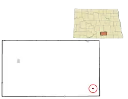 Location of Fredonia, North Dakota