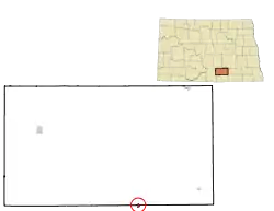 Location of Lehr, North Dakota