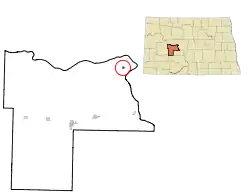 Location of Pick City, North Dakota