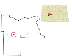 Location of Zap, North Dakota