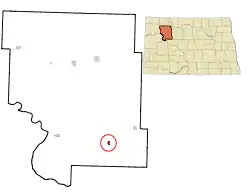 Location of Parshall, North Dakota