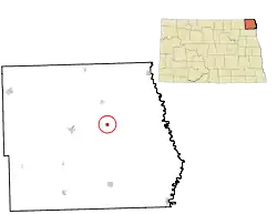 Location of Hamilton, North Dakota