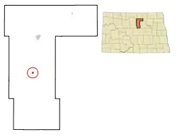 Location of Balta, North Dakota