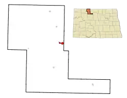 Location of Mohall, North Dakota