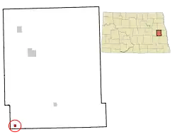 Location of Luverne, North Dakota