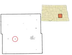 Location of Cleveland, North Dakota